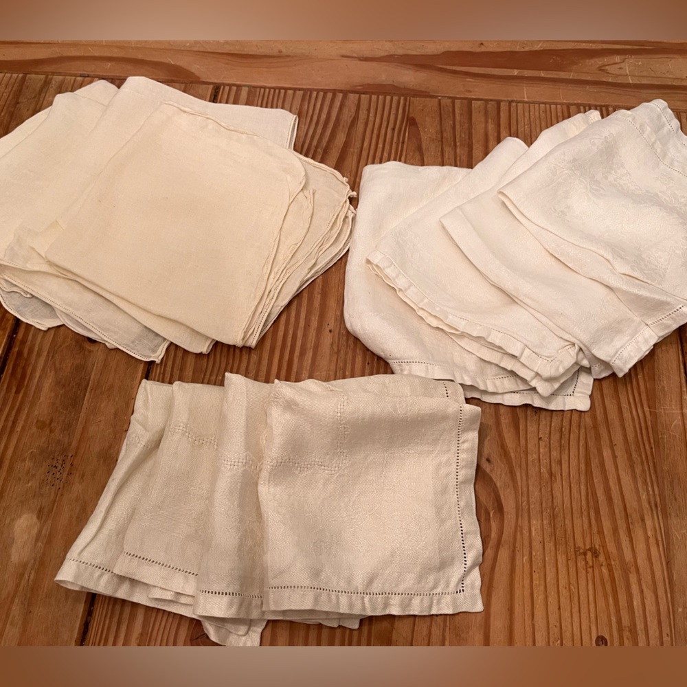 Vintage cloth dinner napkins